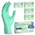 ARNOMED Einweghandschuhe Grün 100 Stück/Box, Nitrilhandschuhe XL, Einmalhandschuhe, Handschuhe Einweg puderfrei, latexfreie Gummihandschuhe, Einweghandschuhe in XS, S, M, L & XL verfügbar