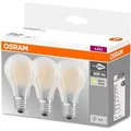 OSRAM LED-Lampe Base Classic A Filament, E27, 7W ersetzt 60W, warmweiß, 3 Stück