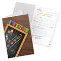 itenga 12x Einladungskarten Schulanfang A6 Klappkarte Einschulung 1. Schultag