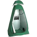 Camping Toilettenzelt Duschzelt Wurfzelt Pop Up Umkleidezelt Privatsphäre Toilettezelt Umkleidekabine Lagerzelt Mobile Outdoor WC Zelt für Camping & Beach, mit Tragetasche(UV 50+) Grün