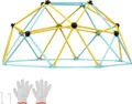 VEVOR Kletterkuppel 1,80 m hohes geometrisches Kletterkuppel-Spielzentrum für Kinder von 3 bis 9 Jahren, Klettergerüst 272 kg Tragfähigkeit, mit Klettergriff, Spielgerät Hinterhof Garten