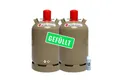 BlueCraft Camping-Gas 2x 11 kg Propan Gasflasche gefüllt, 11 kg, Propan Gas-Flasche gefüllt Eigentumsflasche Inkl. Lecksuchspray