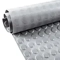 Gummi Antirutsch Premium TPE Geruchsarm Bodenbelag Noppen Muster Grau 3mm Stark 100 cm Breite 50 cm Länge