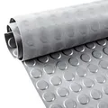 ANRO Gummimatte Noppenmatte Meterware 3mm Gummiläufer Noppen Bodenmatte als Werkstattboden, Antirutschmatte, Werkbank Auflage, Gummi Matte für Anhänger, Keller, Garage TPE Grau 50 x 100cm