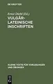 Vulgärlateinische Inschriften | Buch | 9783110999020