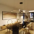 s.luce LED Ring Pendelleuchte rund Direkt Indirekt Hängelampe Wohnzimmerleuchte Gold Ø 80cm Rund