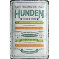 Nostalgic-Art - Retro Blechschild Metallschild 20x30cm - Von Hunden lernen