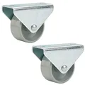 Dörner + Helmer Möbel-Bockrolle (15 x 14 mm, Kunststoff-Rad) grau, 441801