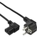 Netzkabel Schutzkontakt gewinkelt zu Kaltgerätestecker C13 rechts gewinkelt 0,5m