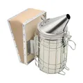 Dadant Smoker Standard für Imker aus Edelstahl (Original) Robuster Bienen Smoker mit Schutzgitter & Blasebalg für effektive Rauchentwicklung
