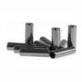 maDDma 10 Kordelenden Metall Endstück 5x17mm für 4mm Kordel, Farbwahl - Schnur rund