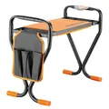 FUXTEC Gartenhocker FX-KB1 Kniebank für den Garten, klappbar – bis 100 kg – mit Werkzeugtasche & Polster – Gartenhocker für Gartenarbeit & Camping