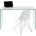 Kare Design Schreibtisch Clear Club, Transparent, Modern, Elegant, Platzsparend, Wohnzimmer, Büro, Home-Office, ESG-Glas, 78x125x60 cm (H/B/T)