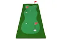 COSTWAY Puttingmatte, 300 x 100cm Golfmatte mit 3 Löcher