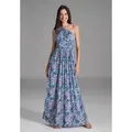 SWING Etuikleid blau|bunt|rosa 36