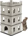 Felty Fort · Katzenburg aus Filz · Erdgeschoss + 2 Etagen inkl. XXL Flauschkissen · beige-anthrazit