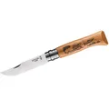 Opinel No 8 Animalia Trota - Taschenmesser mit Fisch Motiv, Eichenholzgriff
