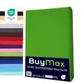 Buymax Spannbettlaken 90x200cm Baumwolle 100% Spannbetttuch Bettlaken Jersey, Matratzenhöhe bis 25 cm, Farbe Apfelgrün