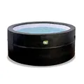 EXIT Toys Leather Premium Whirlpool Outdoor - Isoliert - ø184x73cm - für 4 Personen - Inkl. Heizung, Filterpumpe, Isolierenden Schaumstoffwänden und Abdeckplane mit Schloss - 120 Luftdüsen - Schwarz