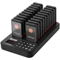VEVOR Restaurant-Pager-System, kabelloses Warteschlangensignal mit 400 m Reichweite, Piepser zur Rufannahme von Gästen mit Vibration und Blinken, 20 Pager für Imbisswagen, Kirche, Kindergarten