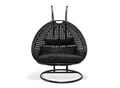 Home Deluxe Polyrattan Hängesessel TWIN schwarz - versch. Ausführungen