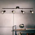 BRILLIANT Spotrohr Blacky | moderner Deckenstrahler | Metall | schwarz | drehbar | 4-flammig | 4x E14 max. 40 W