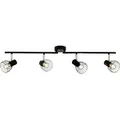 Brilliant - 4er Spot Blacky Schwarz 80 X 15 Cm E14 Deckenstrahler