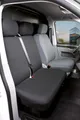 WALSER Autositzbezug Transporter VW T5 Passform, 1 Doppelbankbezug vorne Sitzbank klappbar, 2 Kopfstützenbezüge, 4-tlg.