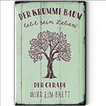 LANOLU Kühlschrankmagnete lustig- Krummer Baum lebt Sein Leben - lustige Magnete mit Sprüchen und witzigen Motiven 8x5,5cm