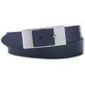 Ledergürtel BERND GÖTZ, Damen, Gr. 100, blau (marine), Leder, unifarben, casual,modisch, Gürtel, mit flächiger Dornschließe