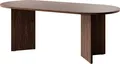 Selsey Essstisch Ovo - Tisch oval, Holzoptik Nussbaum Wisconsin, 204 x 90 cm