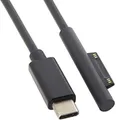 System-S USB 3.1 Typ C Kabel für Microsoft Surface Pro 3 4 5 6 7 8 9 12V -15V 180cm mit Surface Connect-Port