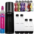 NEU SodaStream Wassersprudler Terra Schwarz 4 Flaschen 1 Kartusche 6 Sirups