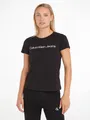 T-Shirt "CORE INSTIT LOGO SLIM FIT TEE", mit CK-Logoschriftzug, Gr. XL (42), Ck Black