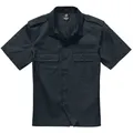 US Hemd kurzarm Diensthemd schwarz S-7XL Army Security Freizeithemd halbarm NEU