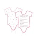 Friendly Fox Babyparty Spiel, Ratespiel Babyparty Mädchen, Willkommen Baby Mädchen, 12 Baby-Party Karten zum Ausfüllen