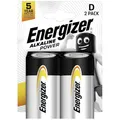 Energizer LR20 D Mono Alkaline Power Battery, Pack of 2, silber