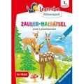Leserabe Rätselspaß - Zauber-Malrätsel zum Lesenlernen: Im Wald (1. Lesestufe)