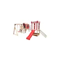 HOME DELUXE Spielpark inkl. Rutsche WUNDERLAND Rot - 555 x 340 cm