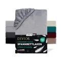 Devior Cashmere Touch Spannbettlaken, Grau, 90x200-100x200 cm – Flauschig weich & wärmend – Mikrofaser mit 190 g/m²– Winter-Spannbetttuch für Topper & Matratzen – Oeko-TEX Zertifiziert