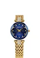 JOWISSA Blau/Gold Facet Strass Schweizer Damenuhr J5.632.S
