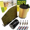 MANN FILTER Inspektionspaket BOSCH Zündkerzen für AUDI SEAT SKODA VW Golf 6 1.6