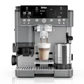 Ninja Luxe Premier 3-in-1 Kaffeemaschine, für Espresso, Cold Brew & Filterkaffee, 4 Automatische Schaumeinstellungen, Grau-Metall, ES601EUGM