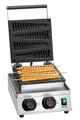 Bartscher Waffeleisen MDI Lolly 400 – 4 Lolly-Waffeln pro Backgang, digitale Steuerung, Edelstahl, für Gastronomie