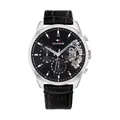 Tommy Hilfiger Multi Zifferblatt Quarz Uhr für Herren mit Schwarzes Lederarmband - 1710449