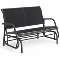 tectake Schaukelbank, 2-Sitzer, sanfter Schaukelmechanismus, 121 x 72 x 86,5 cm