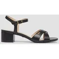 s.Oliver Pumps Sandale Pumps mit Blockabsatz in Leder-Optik schwarz 36 EU