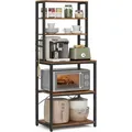 Vasagle Küchenregal KKS024B01, vintage braun, mit Arbeitsplatte, 60 x 167 x 40cm