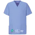 EXNER Medizinischer Schlupf-Kasack, OP-Kasack, Unisex, für Krankenpflege, Altenpflege, Farbe Light Blue, Größe 7XL
