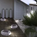 Solarlampe Solarleuchte Außen Gartenleuchte Weglampe wetterfest grau LED 6er Set